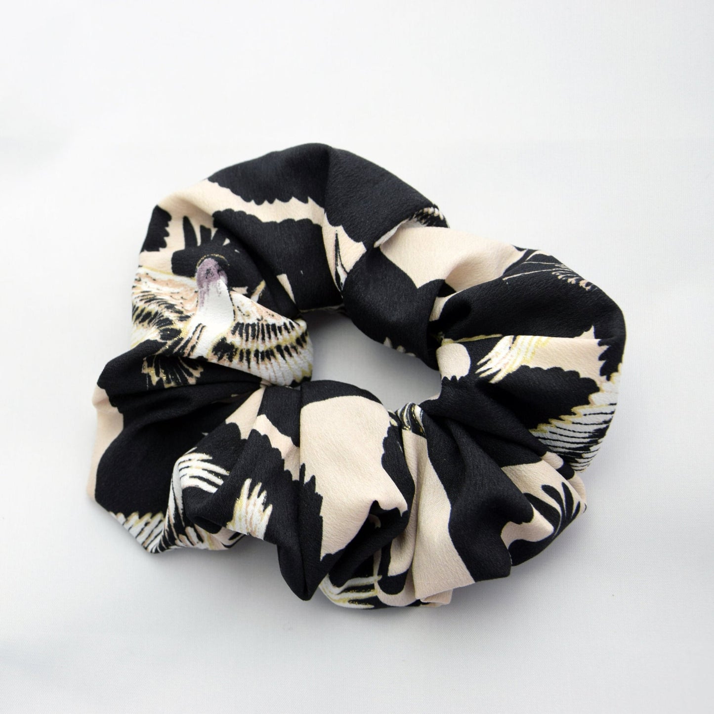 Crane Print Scrunchie - Hair Accessories